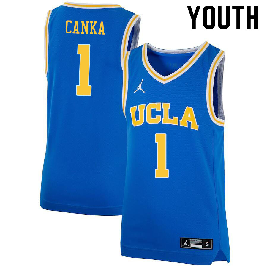Jordan Brand Youth #1 Abramo Canka UCLA Bruins College Basketball Jerseys Sale-Blue - Click Image to Close